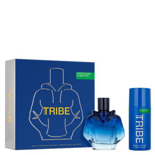 Kit Perfume Benetton United Colors We Are Tribe Eau de Toilette Masculino 90 ml + Desodorante 150 ml