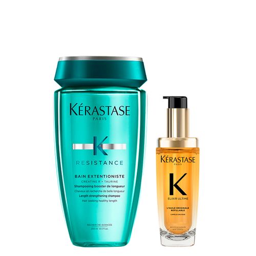 Kit Kérastase - Óleo Capilar Elixir Ultime L'huile Originale 75 ml + Shampoo Résistance Bain Extentioniste 250 ml