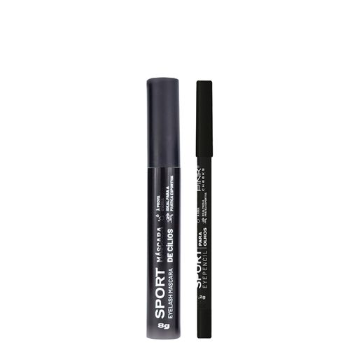 Kit Pink Cheeks - Máscara De Cílios Sport Eyelash Preto 8 g + Lápis De Olho Cremosa Sport Eyepencil Preto 1,2 g