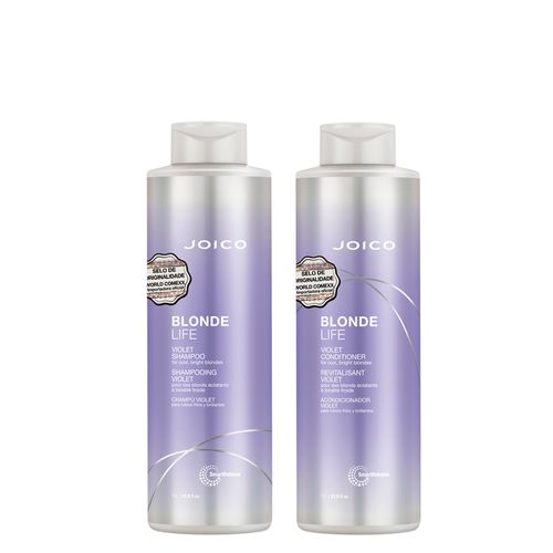 Kit Joico Professional Blonde Life Violet - Shampoo 1000 ml + Cndicionador 1000 ml