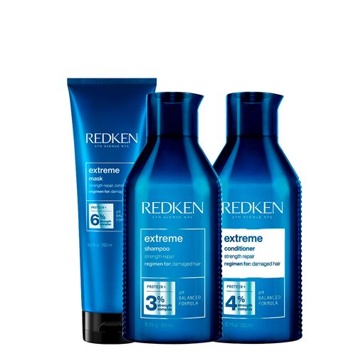 Kit Redken Extreme - Shampoo 300 ml + Condicionador 300 ml + Máscara 250 ml