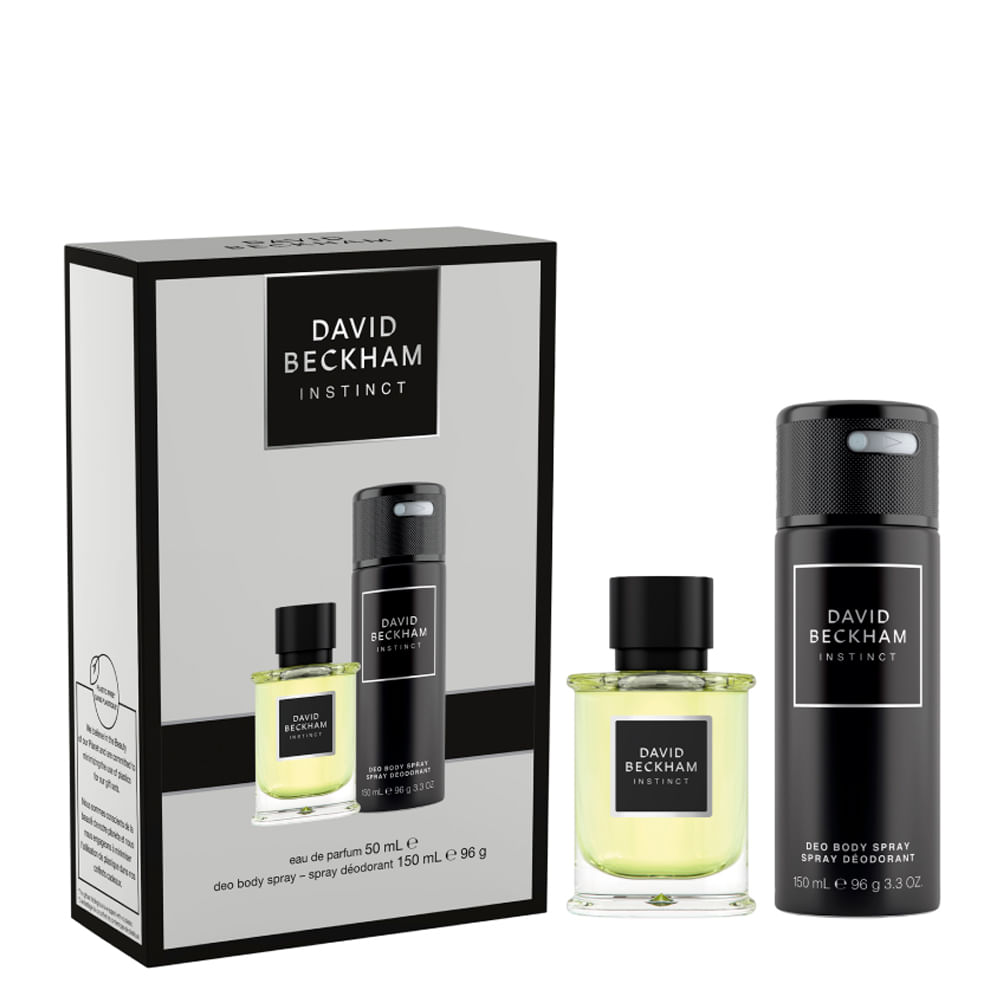 Kit Perfume David Beckham Instinct Masculino - Eau de Parfum 50ml + Body Spray Instinct 150ml