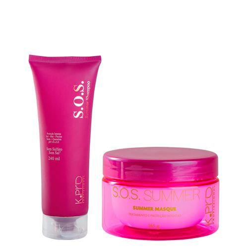 Kit K-Pro Profissional S.O.S Summer - Shampoo 240 ml + Máscara 165 g