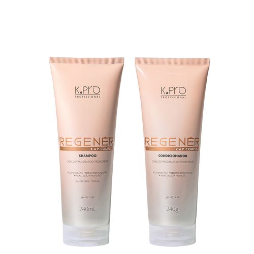 Kit K-Pro Profissional Regenér K.A.P Complex - Shampoo 240 ml + Condicionador 240 g