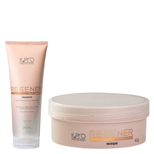 Kit K-Pro Profissional Regenér K.A.P Complex - Shampoo 240 ml + Máscara 165 g