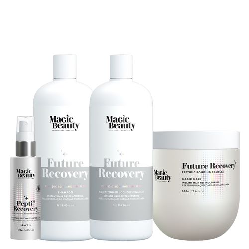 Kit Magic Beauty Future Recovery - Shampoo 1000 ml + Condicionador 1000 ml + Máscara 500 g + Leave-In Pepti 120 ml
