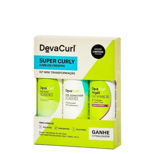 Kit Deva Curl Decadence Cabelos Crespos - Shampoo 120 ml + Condicionador 120 ml + Gel 120 ml