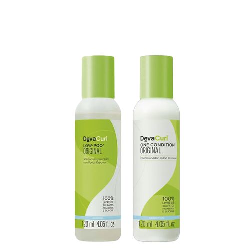 Kit Deva Curl Original - Shampoo Low-Poo 120 ml + Condicionador 120 ml