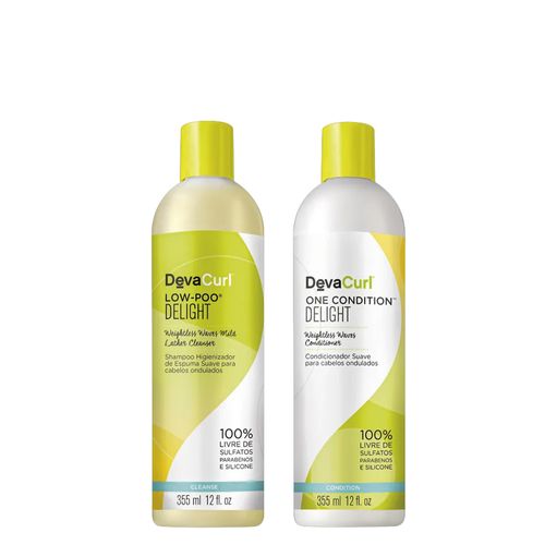 Kit Deva Curl Delight - Shampoo 355 ml + Condicionador 355 ml - Kit Deva Curl Delight Shampoo 355ml + Condicionador 355ml