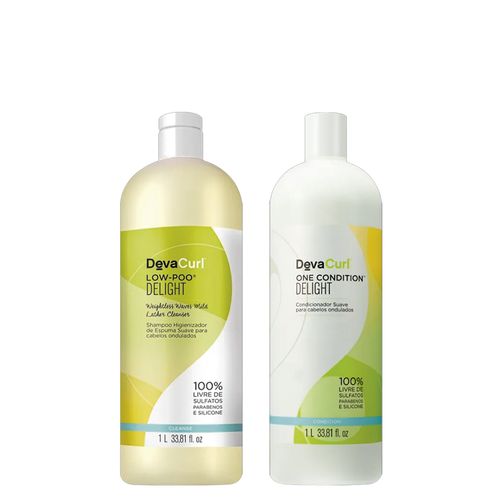 Kit Deva Curl Delight - Shampoo 1000 ml + Condicionador 1000 ml