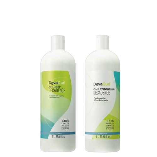 Kit Deva Curl Decadence - Shampoo 1000 ml + Condicionador 1000 ml