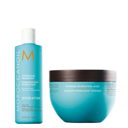 Kit Moroccanoil Hydration - Shampoo 250 ml + Máscara Intense 250 ml - Kit Moroccanoil Hydration Shampoo 250ml + Máscara Intense 250ml