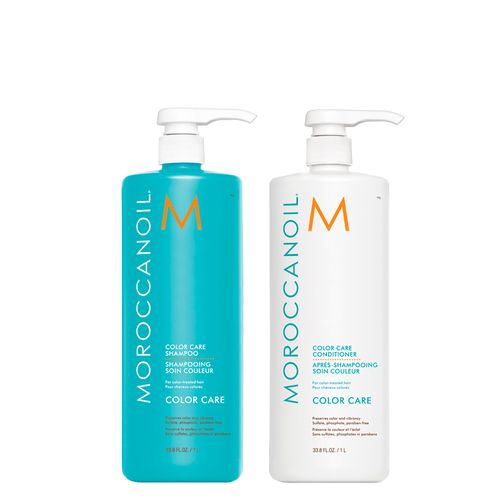 Kit Moroccanoil Color Care - Shampoo Cuidado Da Cor 1000 ml + Condicionador 1000 ml - Kit Moroccanoil Color Care Shampoo Cuidado da Cor 1000ml + Condicionador 1000ml