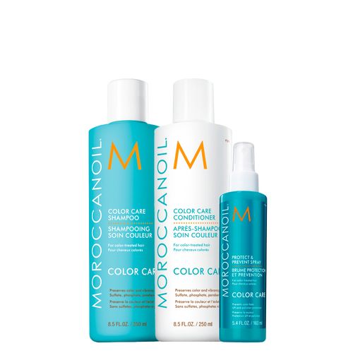 Kit Moroccanoil Color Care - Shampoo Cuidado Da Cor 250 ml + Condicionador 250 ml + Spray 160 ml - Kit Moroccanoil Color Care Shampoo Cuidado da Cor 250ml + Condicionador 250ml + Spray 160ml