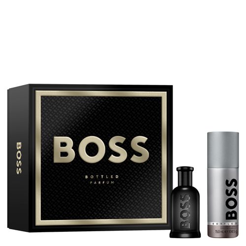 Kit Hugo Boss Coffret Perfume Boss Bottled Parfum Masculino 50 ml + Desodorante 150 ml Caixa Preta