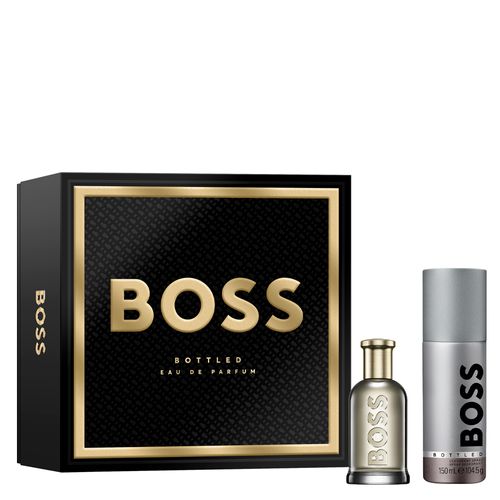 Kit Hugo Boss Coffret Perfume Boss Bottled Eau de Parfum Masculino 50 ml + Desodorante 150 ml Caixa Preta