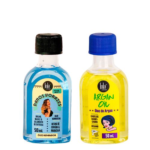 Kit Lola From Rio - Óleo Danos Vorazes 50 ml + Leave-In Argan Oil 50 ml
