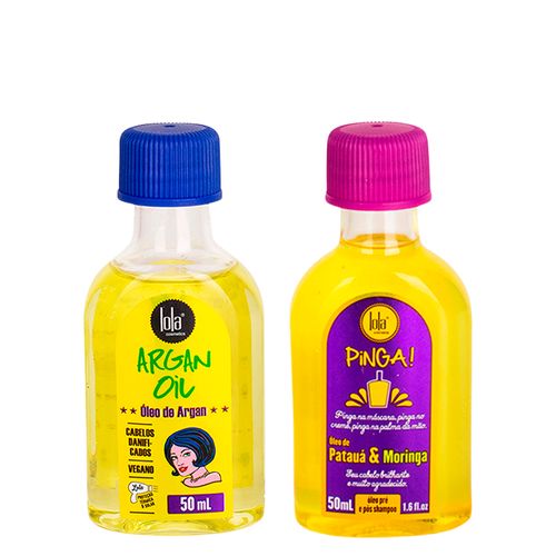 Kit Lola From Rio - Leave-In Argan Oil 50 ml + Óleo Pinga! Patauá & Moringa 50 ml