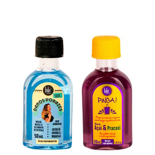 Kit Lola From Rio - Óleo Danos Vorazes 50 ml + Óleo Pinga! Açai & Pracaxi 50 ml