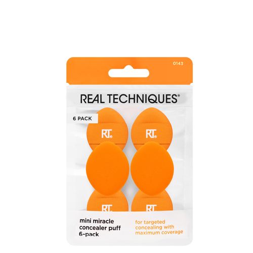Kit Esponjas Mini para Corretivo Real Techniques com 6 Unidades - Laranja