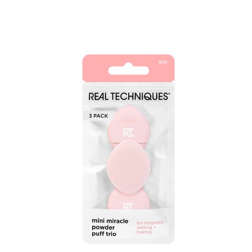 Kit Esponjas para Pó Real Techniques com 3 Unidades - Rosa