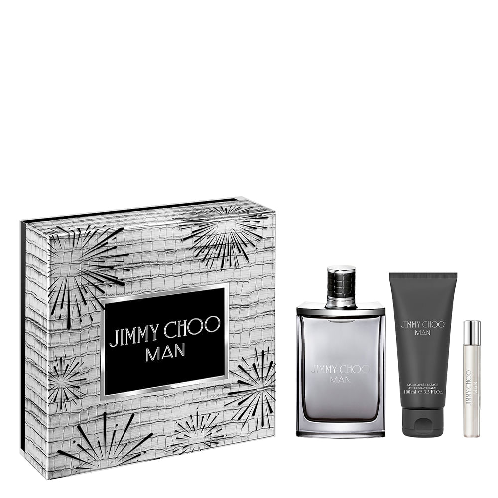 Kit Perfume Jimmy Choo Masculino - Eau de Toilette 100ml + Sabonete Líquido 100ml + Miniatura 7,5ml