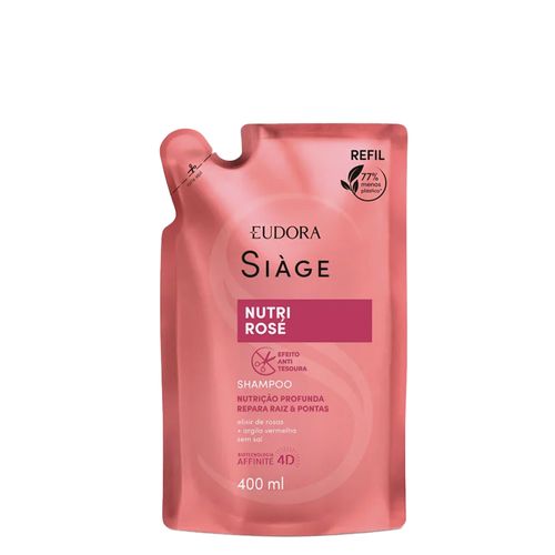 Shampoo Eudora Siàge Nutri Rosé Refil 400 ml