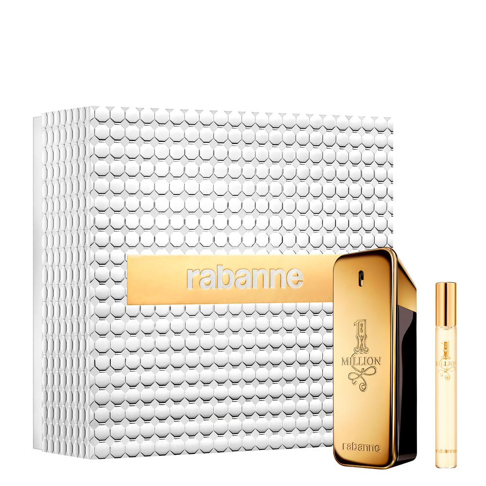 Kit Perfume Rabanne 1 Million Masculino - Eau de Toilette 100ml + Miniatura 10ml