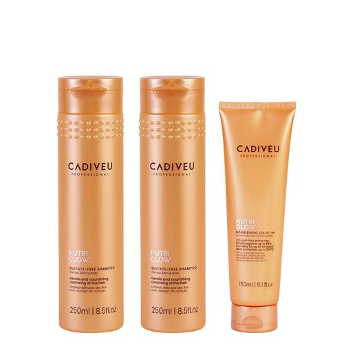Kit Cadiveu Nutri Glow Shampoo + Condicionador + Leave-in Nutritivo