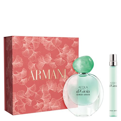 Kit Coffret Perfume Giorgio Armani Acqua Di Gioia Eau de Parfum Feminino 30 ml + Miniatura 10 ml