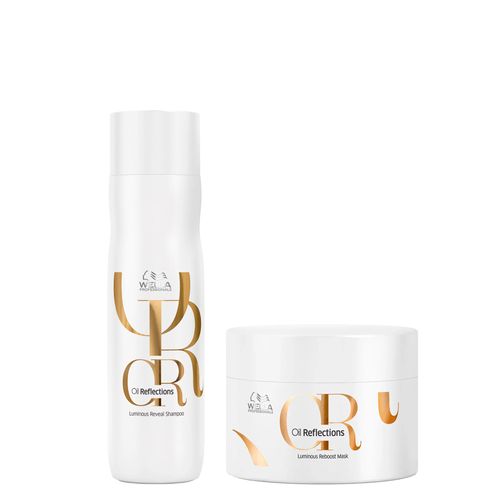 Kit  Wella Oil Reflections - Shampoo 250 ml + Máscara 150 ml - Kit Wella Oil Reflections - Shampoo 250 ml + Máscara 150 ml