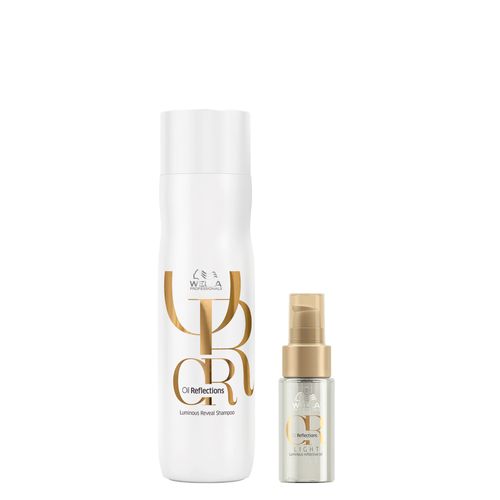 Kit Wella Oil Reflections - Shampoo 250 ml + Óleo Light 30 ml