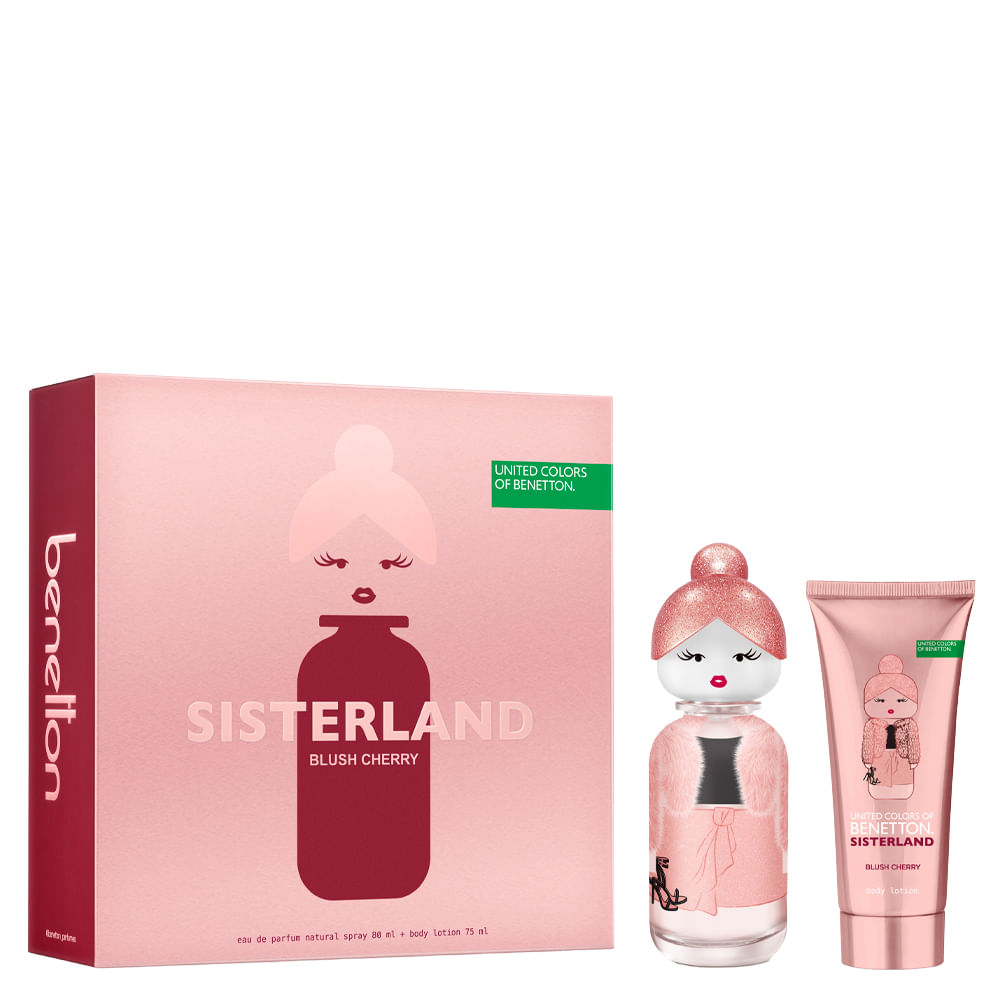Kit Perfume United Colors of Benetton Sisterland Blush Cherry Feminino - Eau de Parfum 80ml + Loção Corporal 75ml