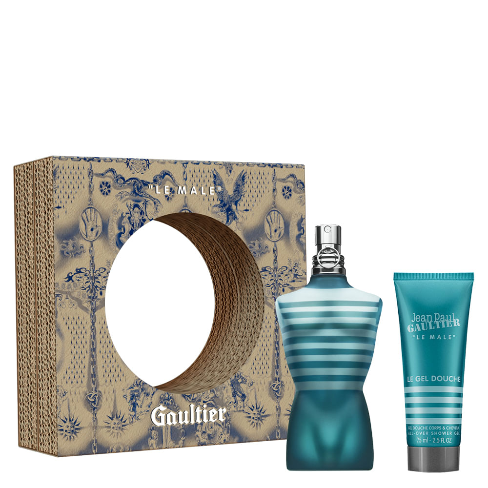 Kit Perfume Jean Paul Gaultier Le Male Masculino - Eau de Toilette 125ml + Gel de Banho 75ml