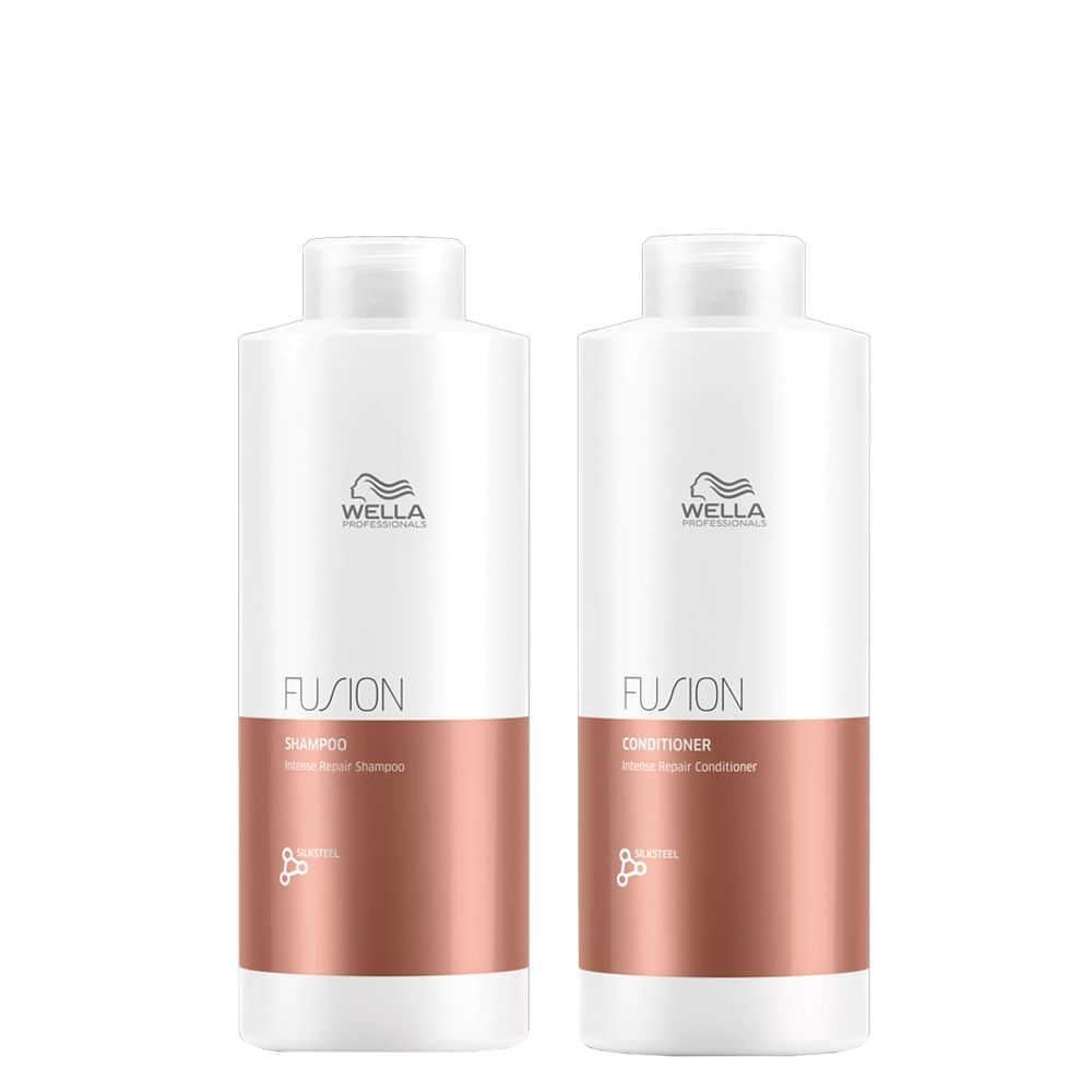 Kit Wella Professionals Fusion - Shampoo 1000ml + Condicionador 1000ml