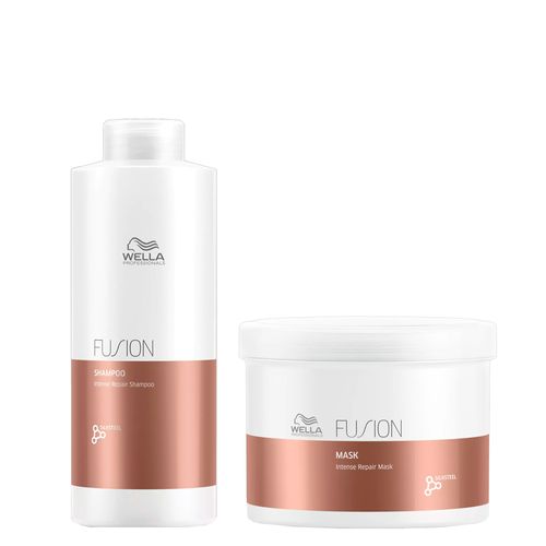 Kit Wella Professionals Fusion - Shampoo 1000ml + Máscara 500ml