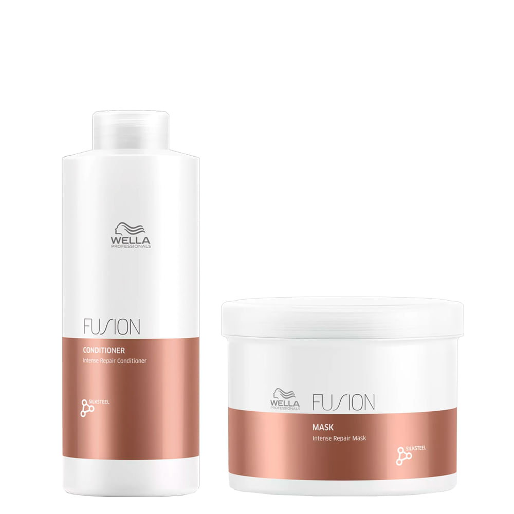 Kit Wella Professionals Fusion - Condicionador 1000ml + Máscara 500ml