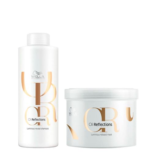 Kit Wella Professionals Oil Reflections - Shampoo 1000ml + Máscara 500ml
