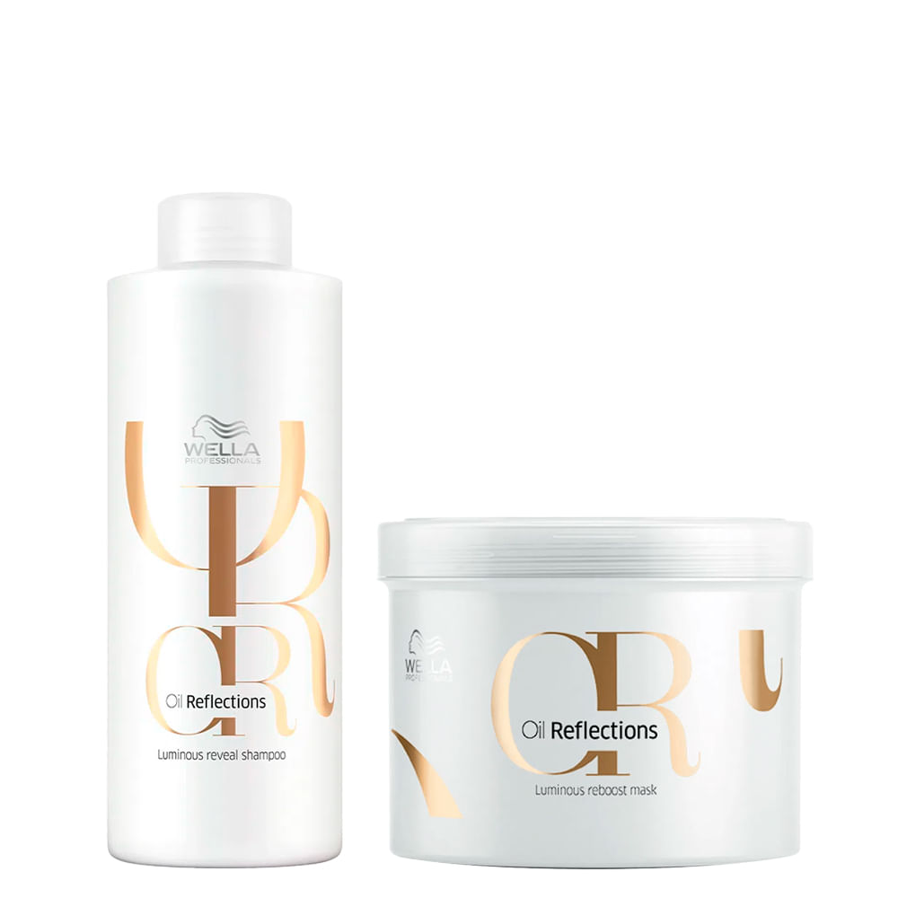 Kit Wella Professionals Oil Reflections - Shampoo 1000ml + Máscara 500ml