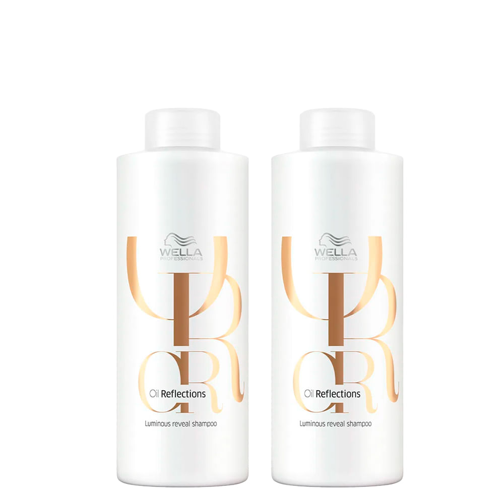 Kit Wella Professionals Shampoo Oil Reflections 1000ml - 2 Unidades