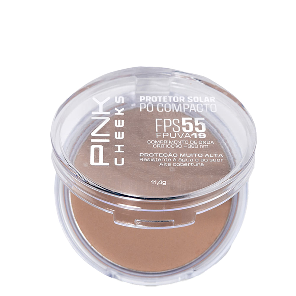 Pó Compacto Pink Cheeks Proteção Solar com Maquiagem Fps55 Fpuva19 Cor P30 11,4g