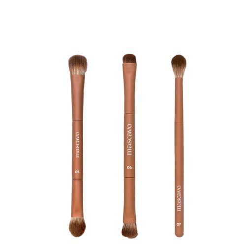 Kit de Pincéis de Maquiagem Mascavo Pro Series Eyes Brush