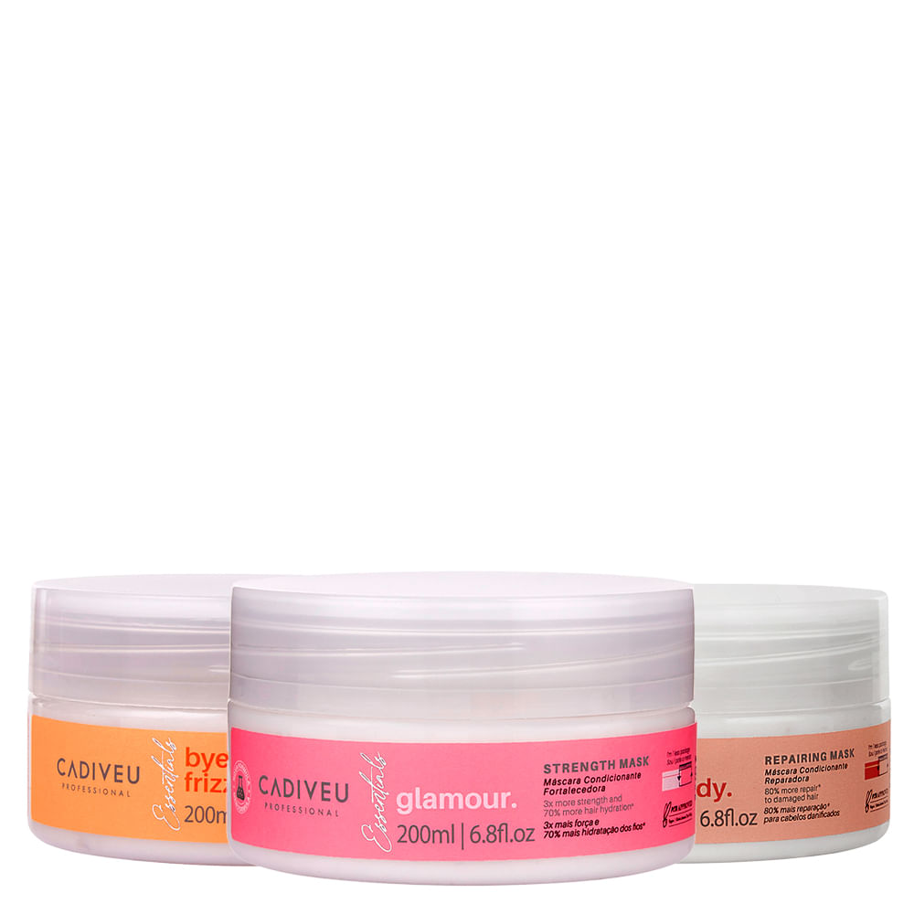 Kit Cadiveu Cronograma Capilar Essentials - 3 Produtos 200ml