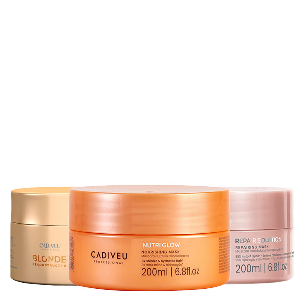 Kit Cadiveu Cronograma Capilar Professional - 3 Produtos 200ml