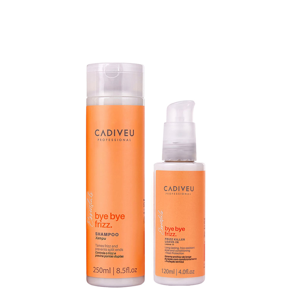 Kit Cadiveu Essentials Bye Bye Frizz- Shampoo 250ml + Leave- In Frizz Kiler 120ml