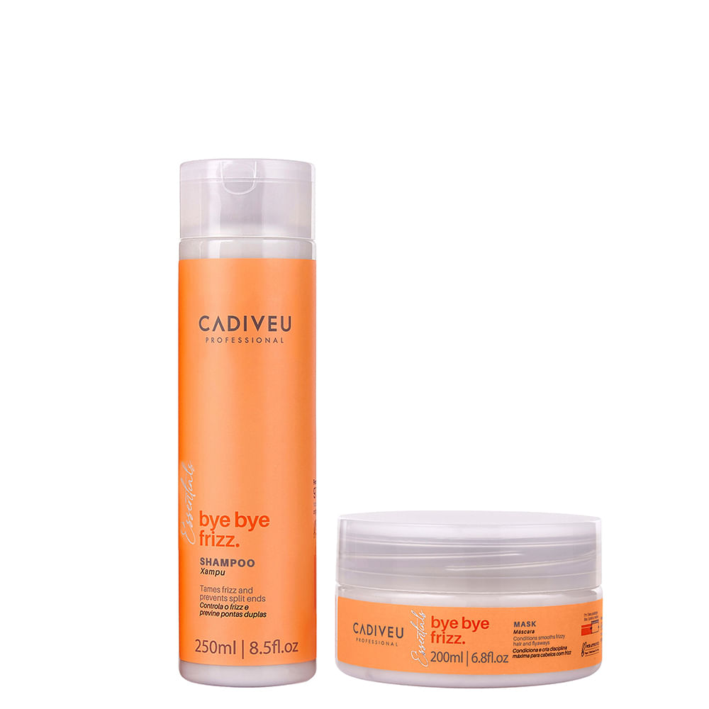 Kit Cadiveu Essentials Bye Bye Frizz- Shampoo 250ml + Máscara 200ml