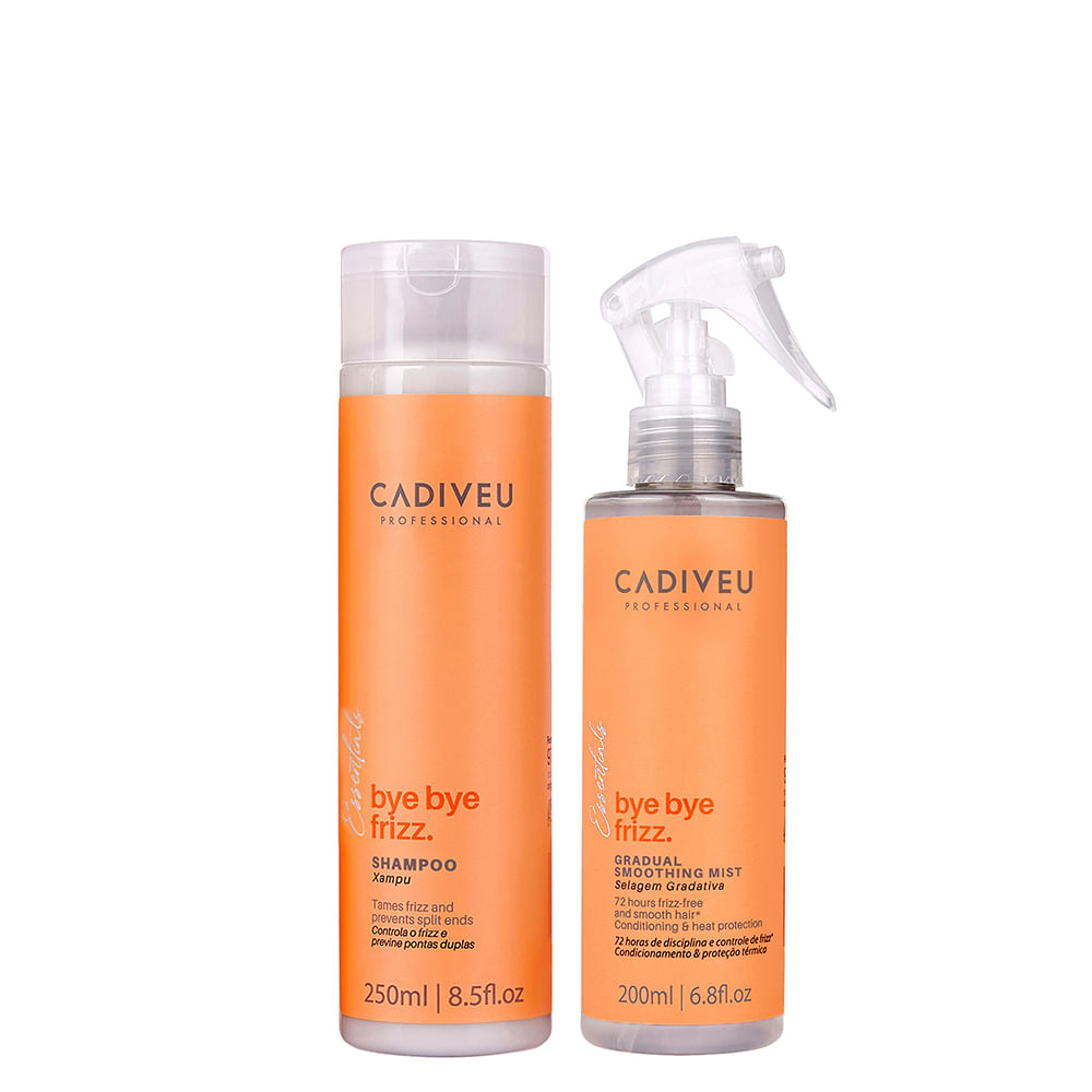 Kit Cadiveu Essentials Bye Bye Frizz- Shampoo 250ml + Leave- In Selagem 200ml