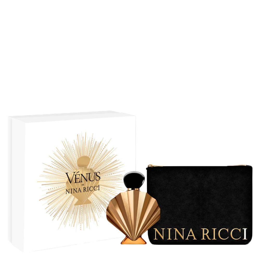 Kit Perfume Nina Ricci Vénus Feminino Eau de Parfum 80ml+nécessaire Preta
