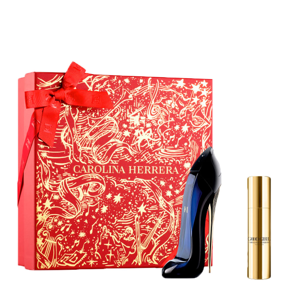 Kit Coffret Perfume Carolina Herrera Good Girl Feminino Eau de Parfum 50ml + Miniatura 10ml