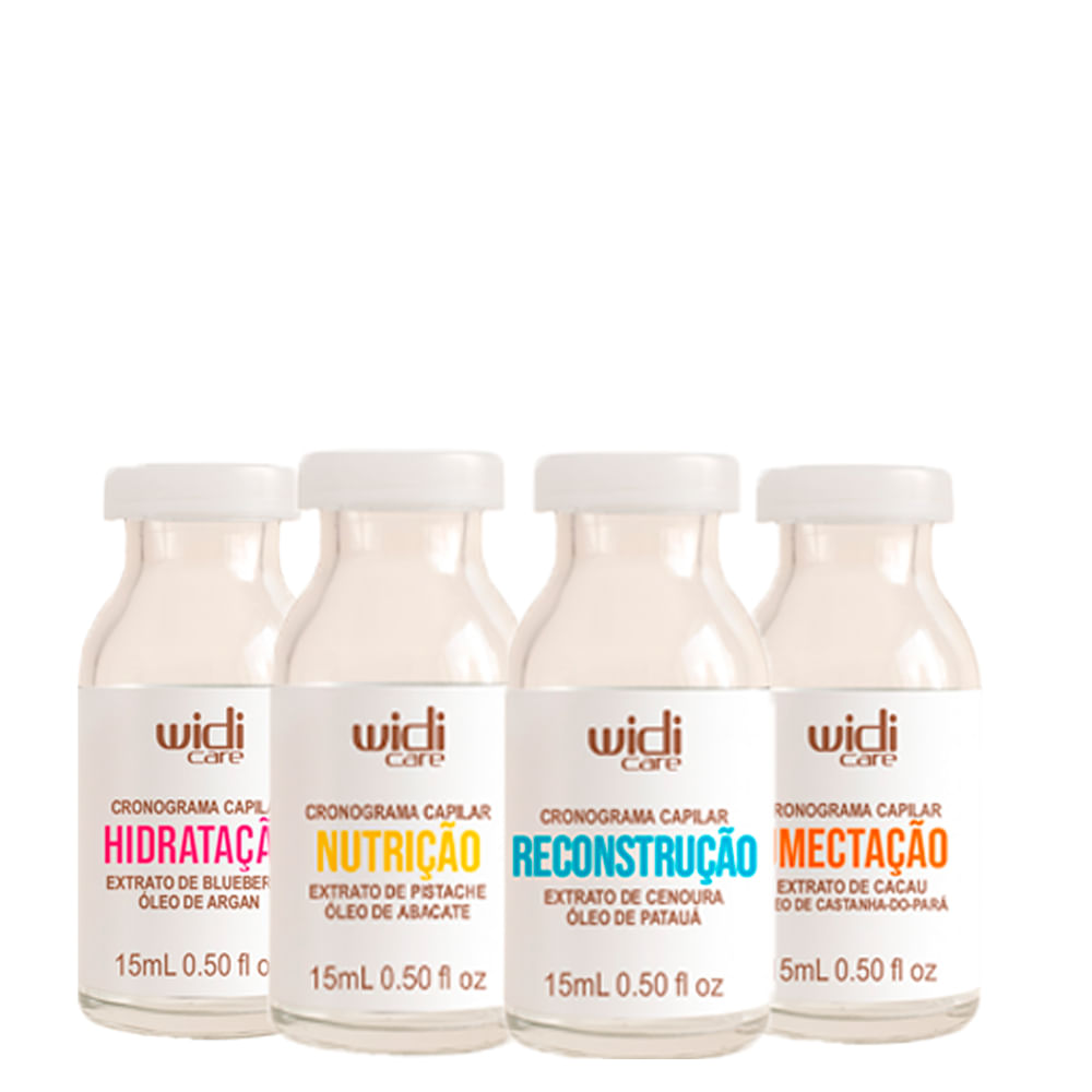 Kit Ampolas Widi Care Power Shot Cronograma Capilar 4x1 5ml